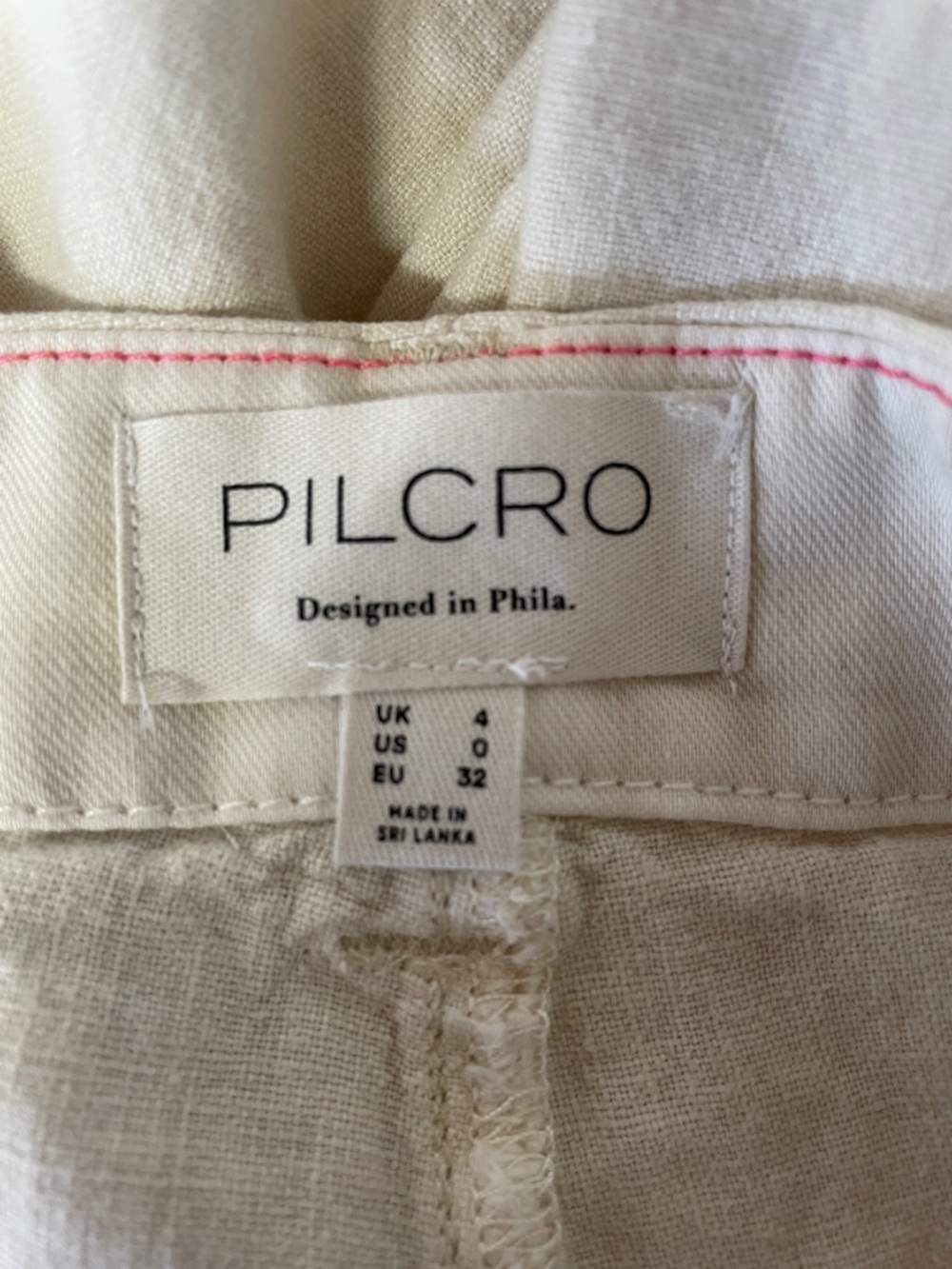 Anthropologie Pilcro Cargo Culottes Linen Blend Cream shorts women’s size 0 - Picture 9 of 15